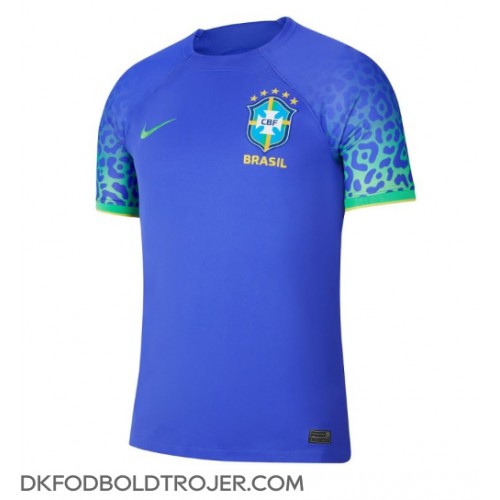 Billige Brasilien Udebane Fodboldtrøjer VM 2022 Kortærmet